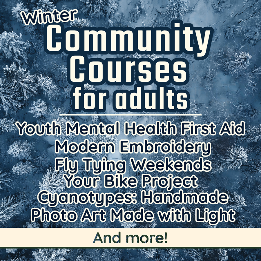 Community Courses for Winter open